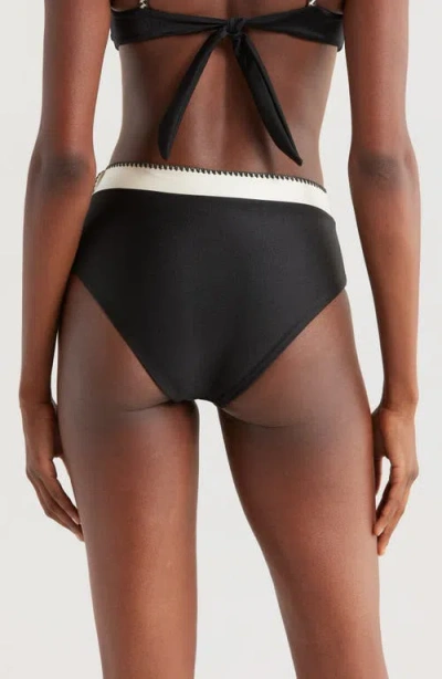 Boamar Sophie Tie Waist Bikini Bottoms In Black White