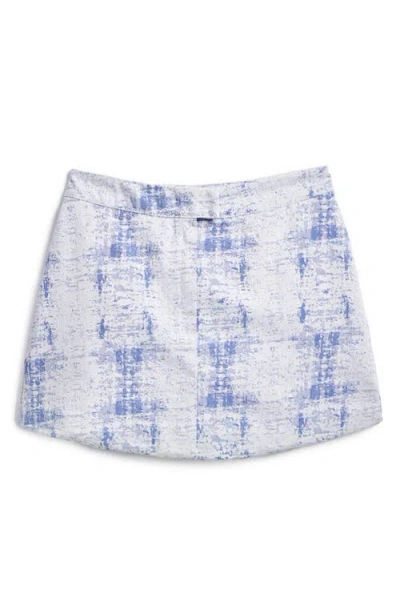 Desigual Distressed Pattern Miniskirt In Light Blue