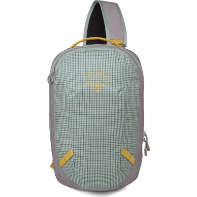 Osprey Transporter Water Resistant Sling Bag In Frosty Mint/soundwave Grey