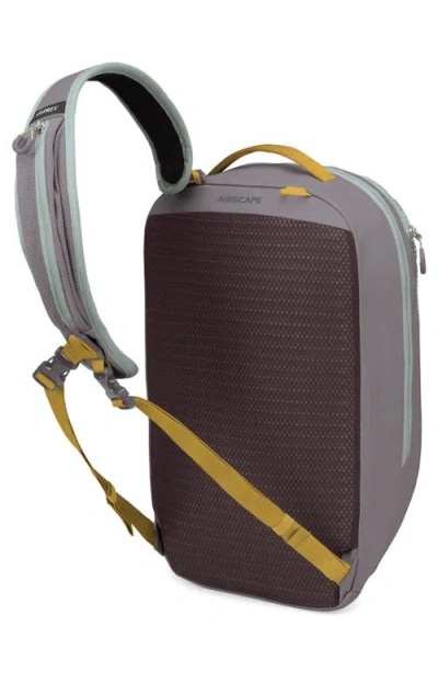 Osprey Transporter Water Resistant Sling Bag In Frosty Mint/soundwave Grey