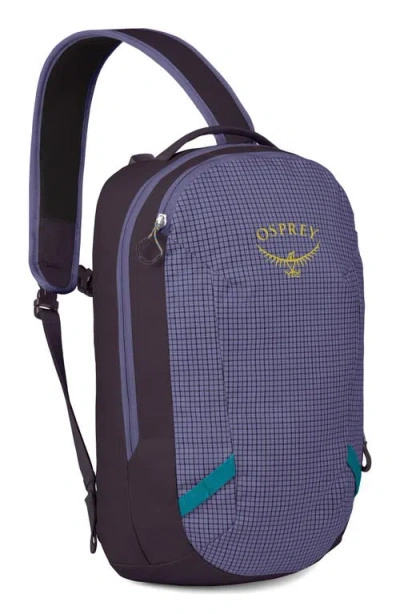 Osprey Transporter Water Resistant Sling Bag In Euphoria Purple/purple Ink
