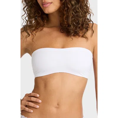 Commando Double Take Lace-trimmed Stretch-jersey Bandeau Bra In White