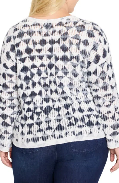 Nic + Zoe Nic+zoe Textured Diamond Sweater In Multi