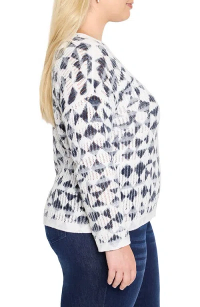 Nic + Zoe Nic+zoe Textured Diamond Sweater In Multi