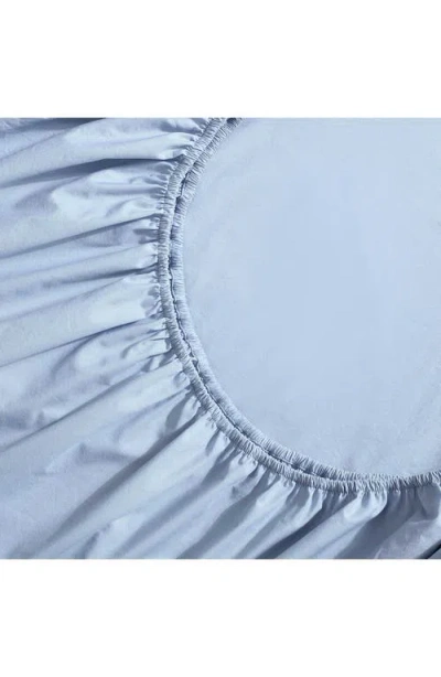 Calvin Klein Closeout!  Washed 200-thread Count Cotton 3-pc. Sheet Set, Twin Xl In Chambray Blue