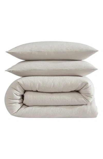 Calvin Klein Seersucker Comforter & Sham Set In Light Beige