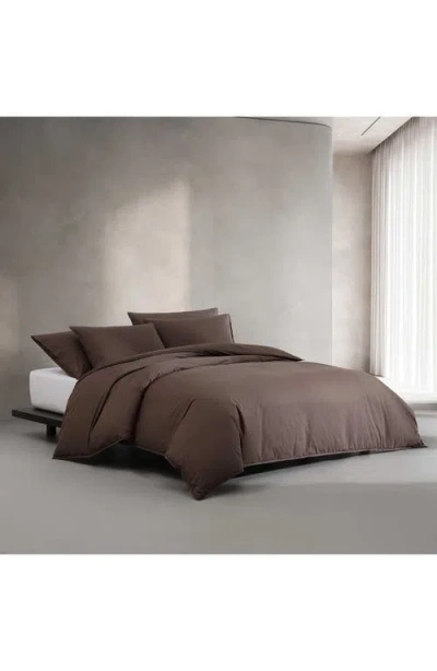Calvin Klein Washed Percale Comforter & Sham Set In Earth
