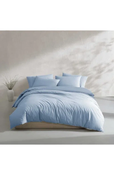 Calvin Klein Washed Percale Comforter & Sham Set In Chambray Blue