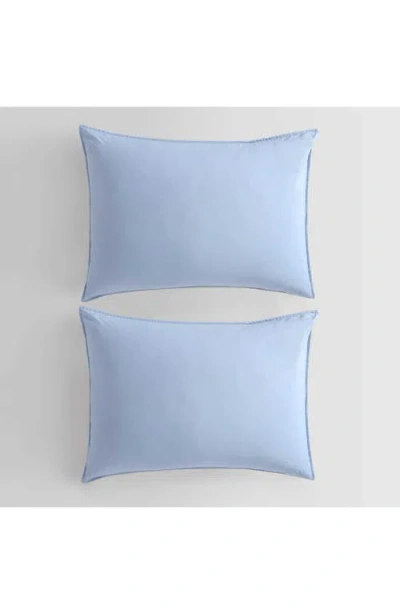Calvin Klein Washed Percale Comforter & Sham Set In Chambray Blue