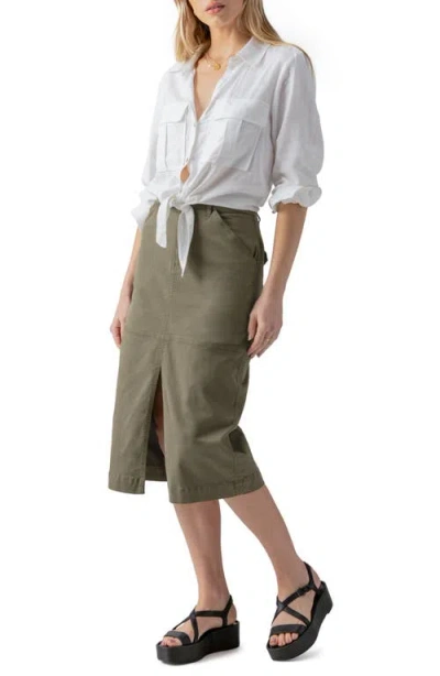 Sanctuary Triple Threat Cargo Skirt In Burnt Olive
