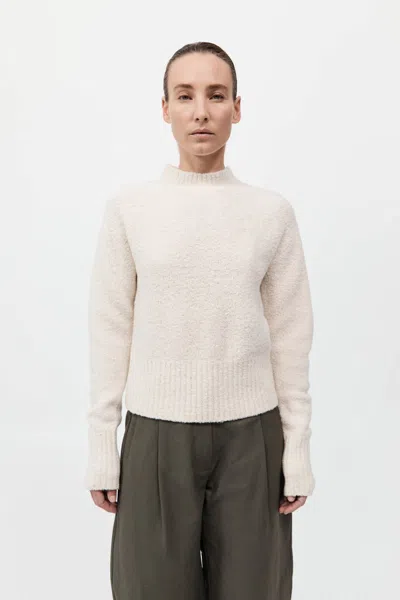 St Agni Boucle Wool Jumper In Off White