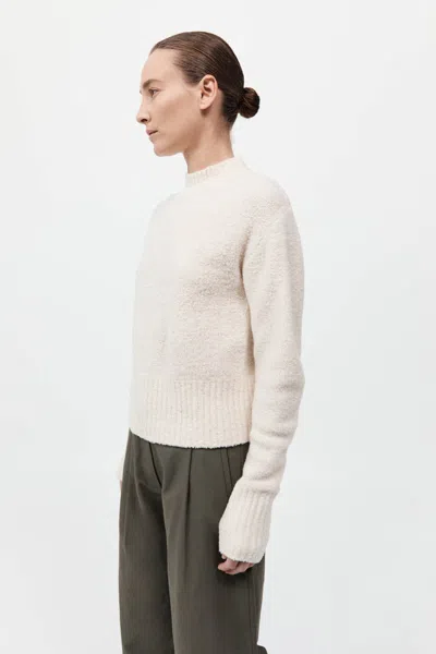 St Agni Boucle Wool Jumper In Off White