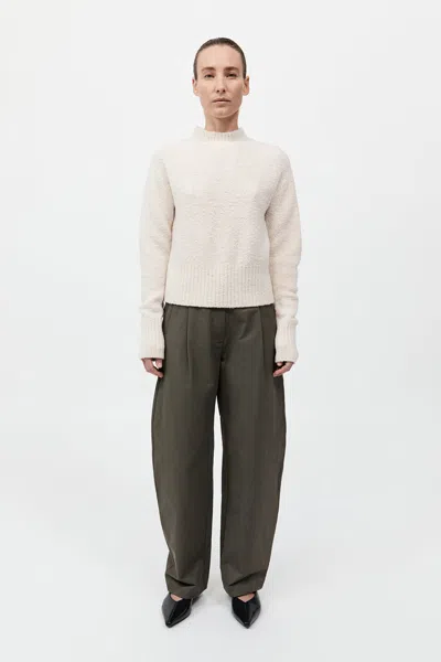 St Agni Boucle Wool Jumper In Off White