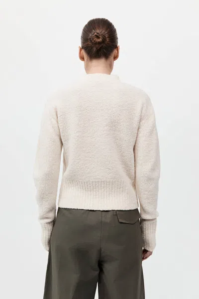 St Agni Boucle Wool Jumper In Off White