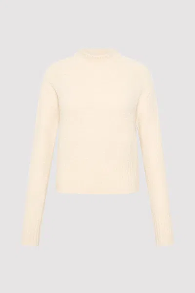 St Agni Boucle Wool Jumper In Off White