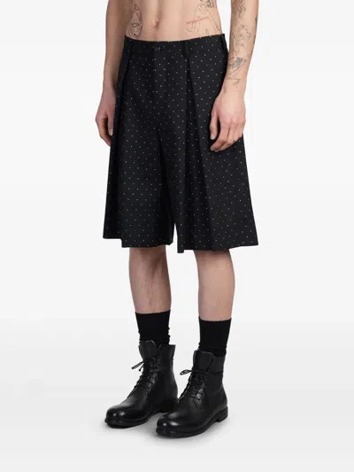 Comme Des Garçons Homme Deux Shorts In Black Wool In Black