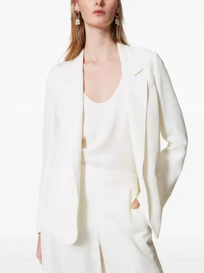 Twinset Open-front Blazer In White