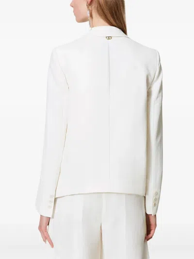 Twinset Open-front Blazer In White