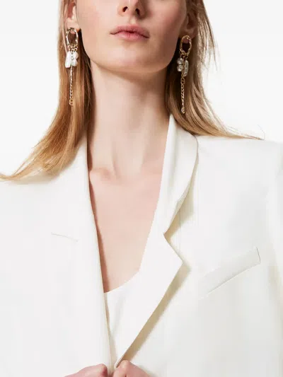 Twinset Open-front Blazer In White