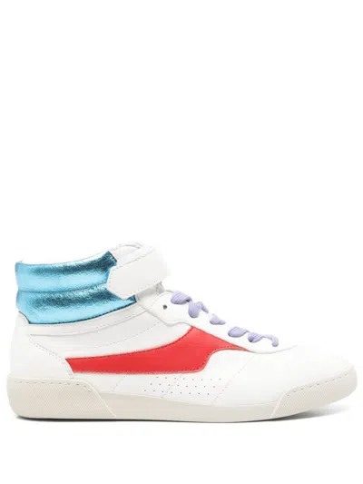Abica 'jane' Multicolor Sneakers With Logo Patch On The Tongue In White