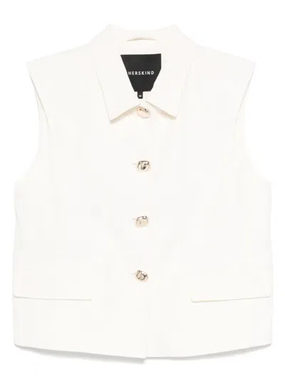 Herskind Dented-buttons Waistcoat In Beige
