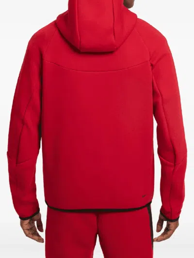 Nike Tech Windrunner Zip Hoodie In Red