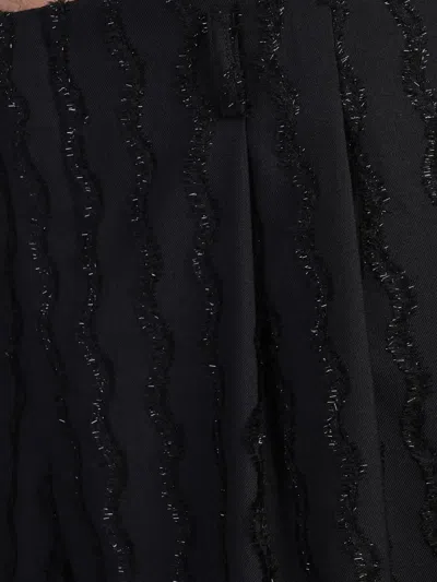 Comme Des Garçons Homme Deux Black Wool Stripe Shorts In Black