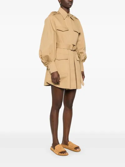 Zimmermann Illuminate Cargo-minikleid In Beige