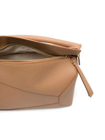 Loewe Puzzle Edge Small Top-handle Bag In Soft Grained Leather In Brown
