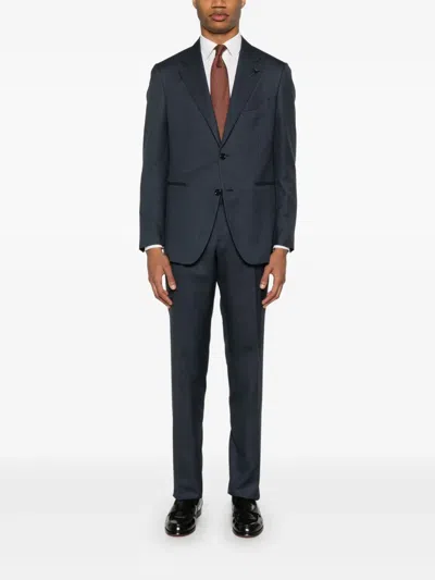Lardini Single-breasted Suit In Blue