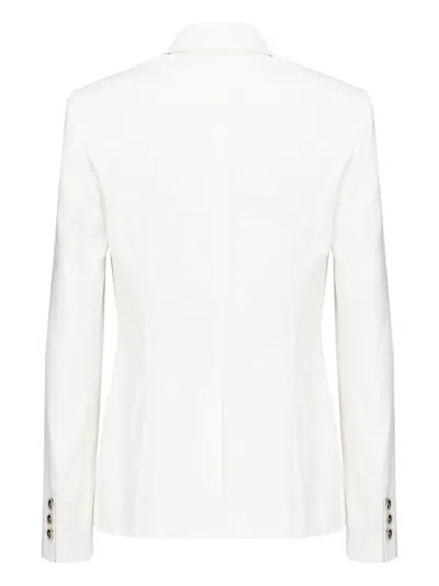 Pinko Equilibrata Linen Blazer In White