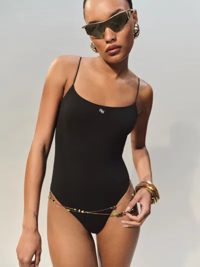 Reformation Maillot De Bain Palma In Noir