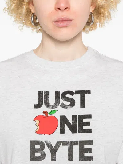 Coperni Grey Graphic Crew Neck T-shirt In Grey