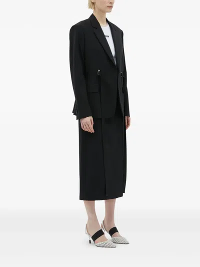 Msgm Logo-band Skirt In Black