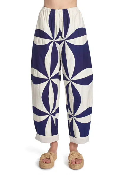 Corey Lynn Calter Solana Pants In Patch Navy In Multi