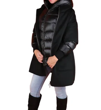 Moorer Fabula-cwr Ladies Down 3-in-1 Coat In Black In Black