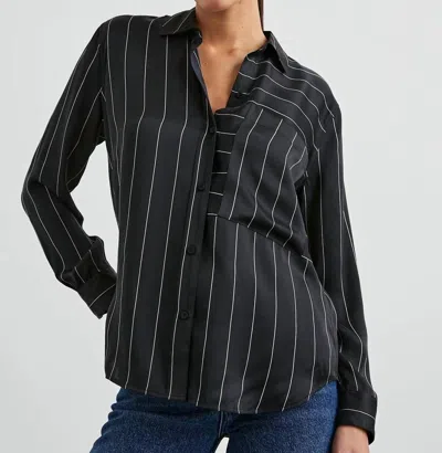 Rails Spencer Striped Silk Blouse In Multi