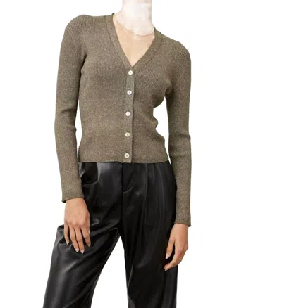 Rails Beau Cardigan In Gold Lurex In Multi