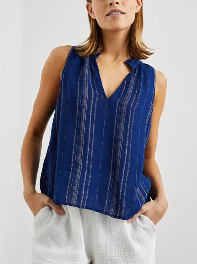Rails Christy Stripe Sleeveless Linen Blend Top In Multi