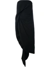 RICK OWENS strapless asymmetric dress,DRYCLEANONLY