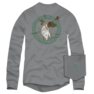 Over Under Unisex - Pointer Hunting Quail Long Sleeve T-shirt In Hurricane In Multi