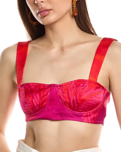 Hemant & Nandita Soma Bandeau Top In Red