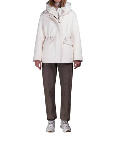 Moorer Zermatt Ladies Down 3-in-1 Coat In White In White