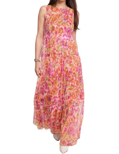 Johnny Was Women's Logan Tiered Floral Silk Maxi Dress In Red