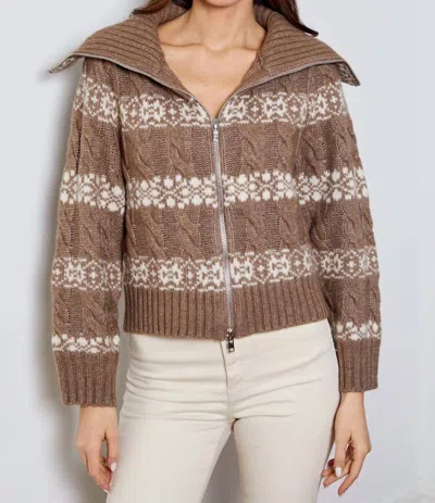 Design History Brighton Cardigan In Umber Combo In Multi