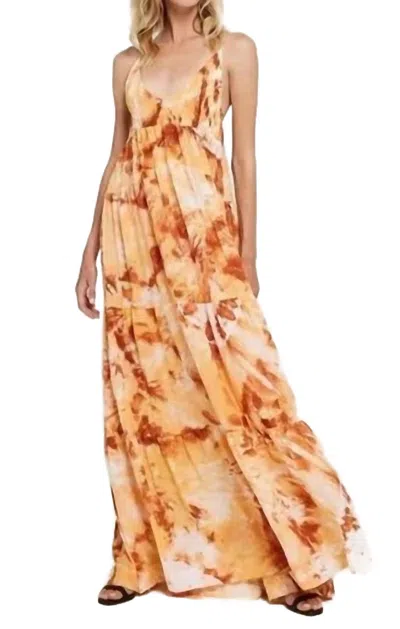 S/w/f Shirred Maxi Dress In Castle In Multi