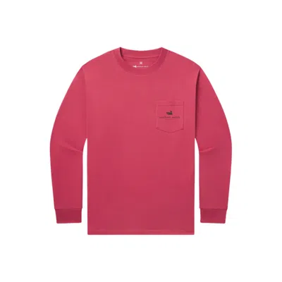 Southern Marsh Unisex - Pointer Uplander Long Sleeve Tee In Rhubarb In Pink