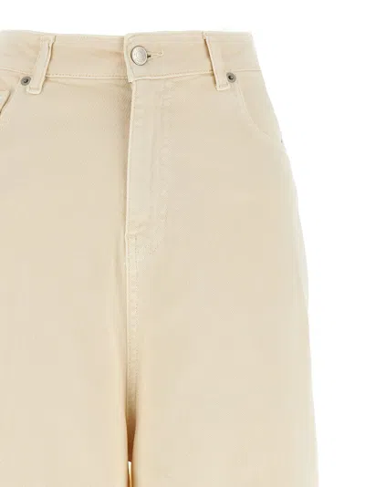 Nude Wide Leg Jeans In Beige