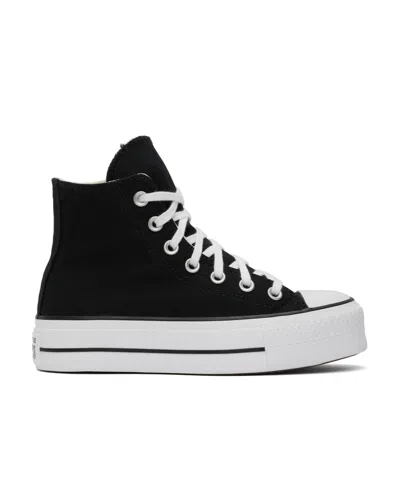 Converse Chuck Taylor All Star Canvas Platform High Top Sneaker In Black, Women's At Urban Outfitters In Black