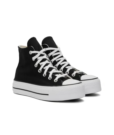 Converse Chuck Taylor All Star Canvas Platform High Top Sneaker In Black, Women's At Urban Outfitters In Black